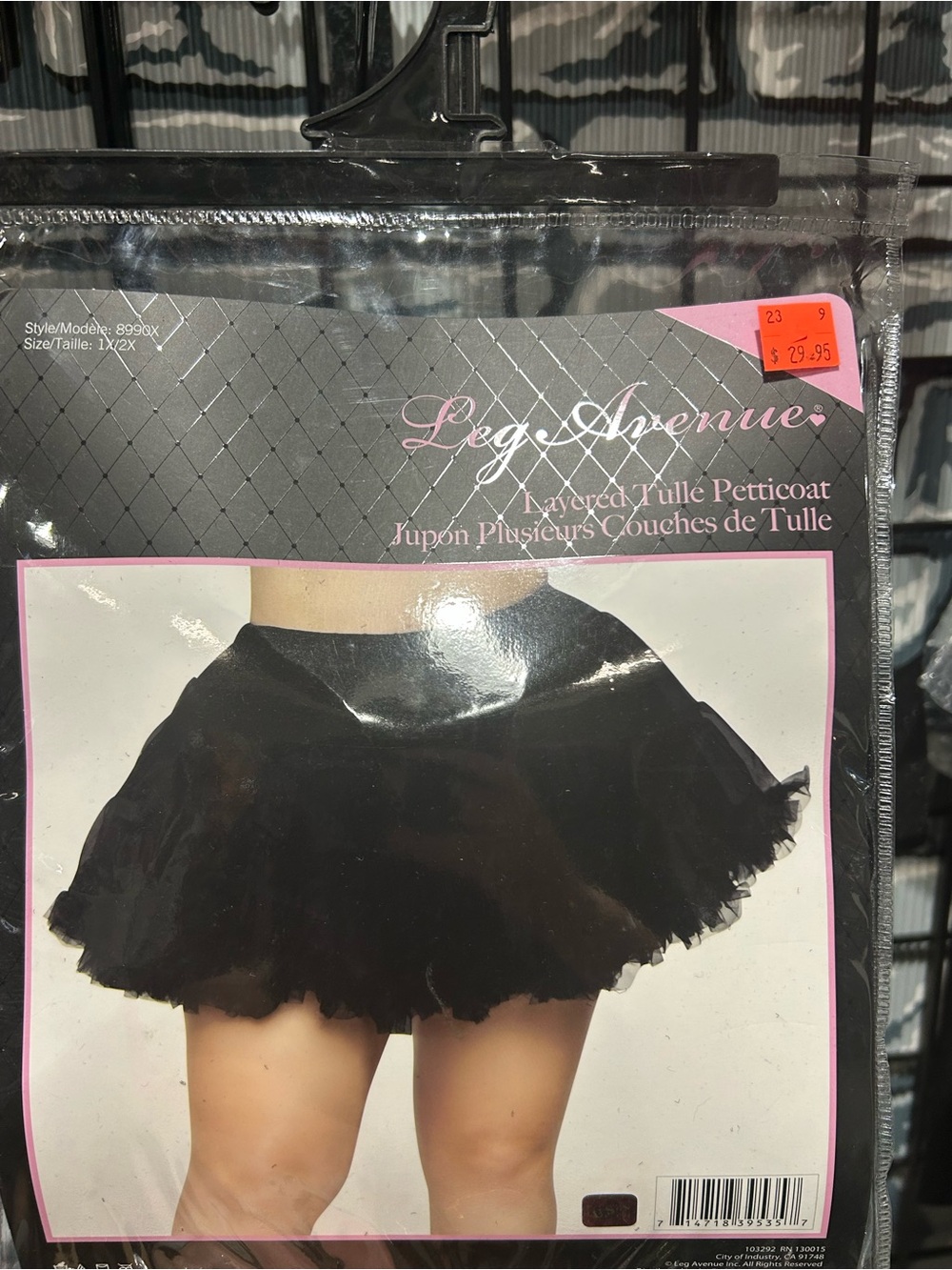 Leg Avenue Black Layered Tulle Petticoat Skirt